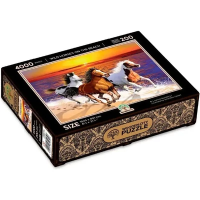 Wooden City AN4000-0804-XXXL - Vadlovak a tengerparton - 4000 db-os fa puzzle
