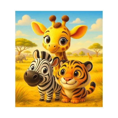 Wooden City CH99053-SV - Afrikai barátok - 20 db-os fa puzzle