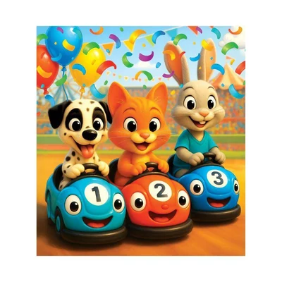 Wooden City CH99060-SV - Vidám futam - 20 db-os fa puzzle