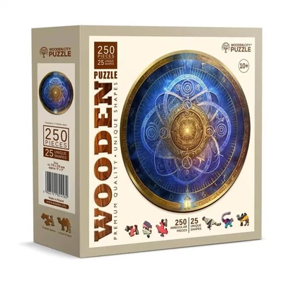 Wooden City HE0182-L - Kék zodiákus - 250 db-os fa puzzle
