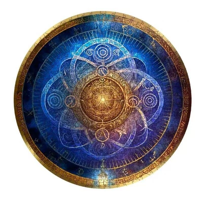 Wooden City HE0182-L - Kék zodiákus - 250 db-os fa puzzle