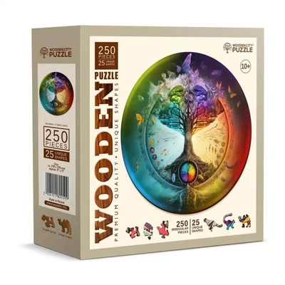 Wooden City HE0183-L - Életfa - 250 db-os fa puzzle