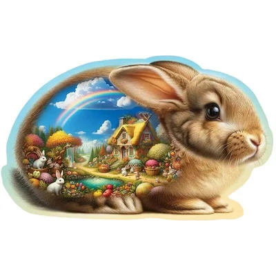 Wooden City HE0201-M - Nyuszi - 150 db-os fa puzzle