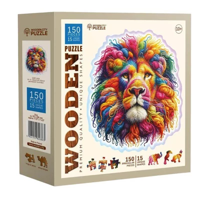 Wooden City HE0204-M - Pamut oroszlán - 150 db-os fa puzzle