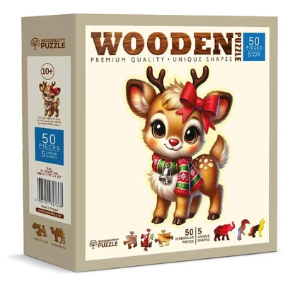 Wooden City HE0209-M - Erdei barát - 50 db-os fa puzzle