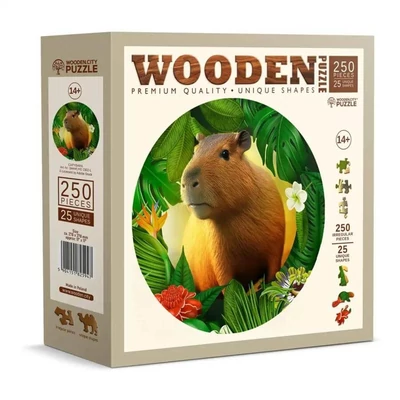 Wooden City HE0302-L - Kapibara - 250 db-os fa puzzle