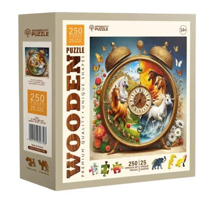 Wooden City HE0308-L - Vágtázó idő - 250 db-os fa puzzle