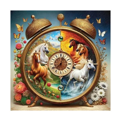 Wooden City HE0308-L - Vágtázó idő - 250 db-os fa puzzle