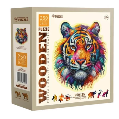 Wooden City HE0312-L - Pamut tigris - 250 db-os fa puzzle