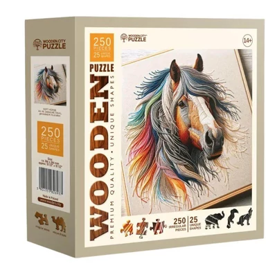 Wooden City HE0314-L - Pamut ló - 250 db-os fa puzzle