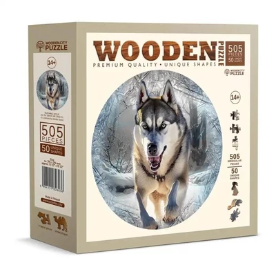 Wooden City HE0502-XL - Száguldó farkas - 505 db-os fa puzzle