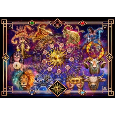Wooden City LB4000-0134-XXXL - Zodiákus montázs - 4000 db-os fa puzzle