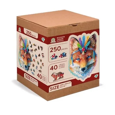 Wooden City NB0094-L - Misztikus róka - 250 db-os fa puzzle
