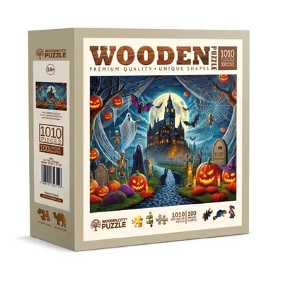 Wooden City NB0812-XL - Halloween kastély - 1010 db-os fa puzzle