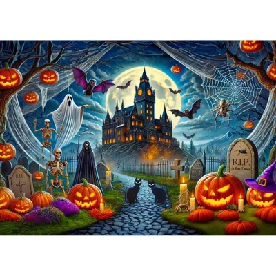 Wooden City NB0812-XL - Halloween kastély - 1010 db-os fa puzzle