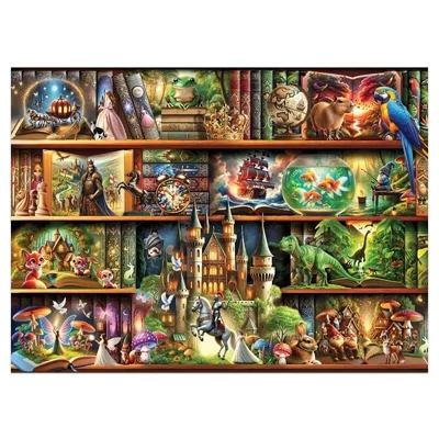Wooden City NB0818-XL - Mesés könyvespolc - 1010 db-os fa puzzle