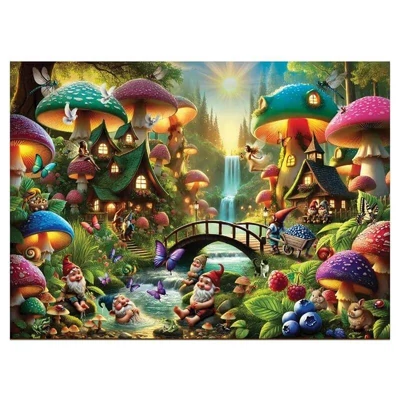 Wooden City NB0819-XL - Gombafalva - 1010 db-os fa puzzle