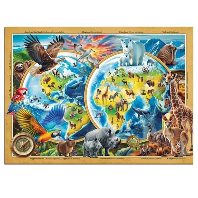 Wooden City NB0820-XL - A Föld élővilága - 1010 db-os fa puzzle