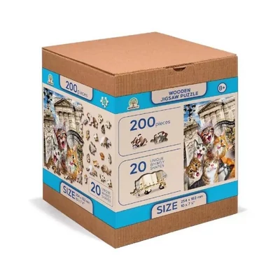 Wooden City NB200-0021-M - Cicák Londonban - 200 db-os fa puzzle