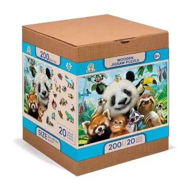 Wooden City NB200-0068-M - Üdvözlünk a dzsungelben! - 200 db-os fa puzzle