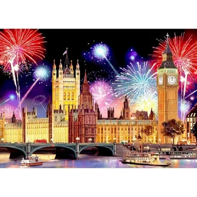 Wooden City NB505-0006-L - London éjjel - 505 db-os fa puzzle
