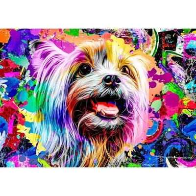 Wooden City NB505-0125-L - Pop Art Yorkshire terrier - 505 db-os fa puzzle