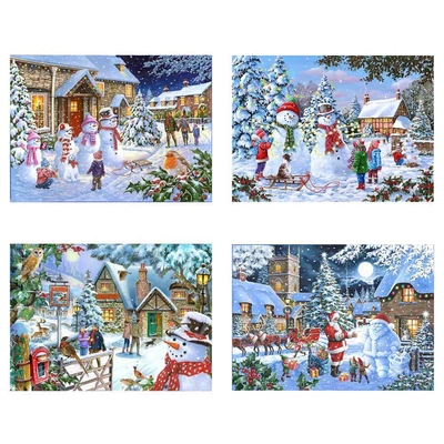 House of Puzzles 0718 - Let It Snow - 4 x 500 db-os puzzle
