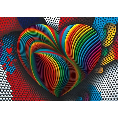 Yazz 3824 - Rainbow Heart - 1000 db-os puzzle
