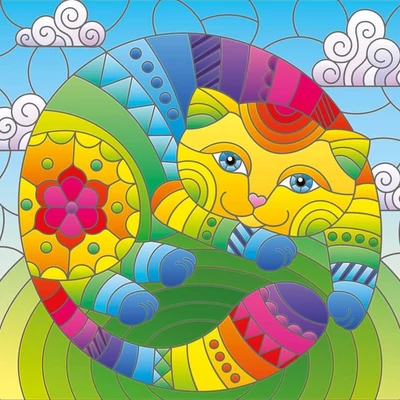 Yazz 3844 - Cat in the Circle - 1023 db-os puzzle