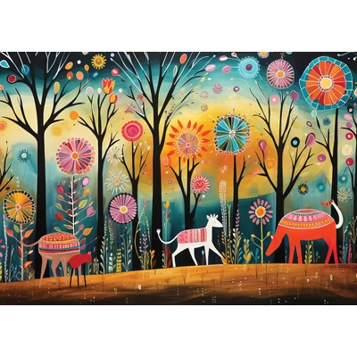 Yazz 3868 - Colorful Forest - 1000 db-os puzzle