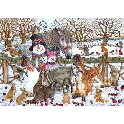 Alipson 50052 - Two Snowmen Winter Scene - 500 db-os puzzle