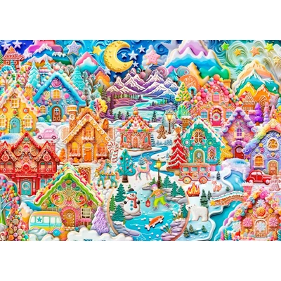 Alipson 50137 - Colorful Cookietown Night - 1500 db-os puzzle
