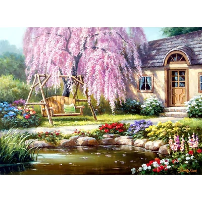 Anatolian 1089 - Cherry Blossom Cottage - 1000 db-os puzzle