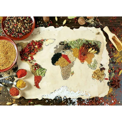 Anatolian 1045 - Herbal World Map - 1000 db-os puzzle