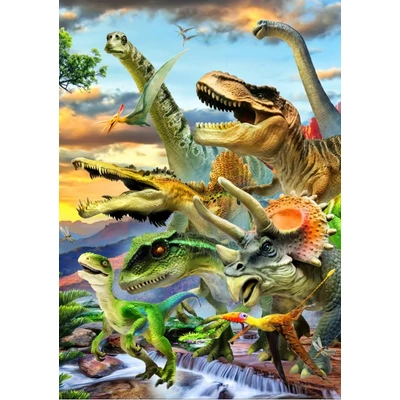 Bluebird 90233 - Dino Sunset - 1000 db-os puzzle