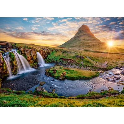 Bluebird 2000 db-os puzzle - Waterfall in Iceland, Kirkjufellsfoss (90040)