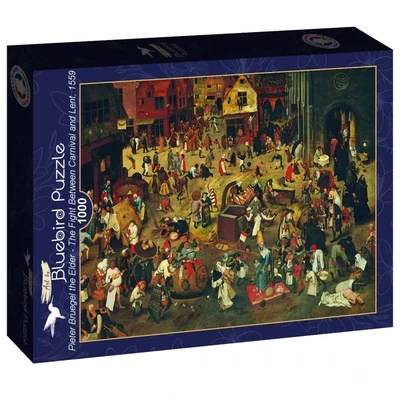 Bluebird 1000 db-os puzzle - Art by Pieter Bruegel the Elder - The Fight Between Carnival and Lent, 1559 (60314)