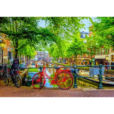Bluebird puzzle 70211 - The Red Bike In Amsterdam - 1000 db-os puzzle