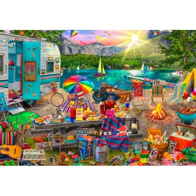 Bluebird 90701 - The Family Campsite - 1000 db-os puzzle