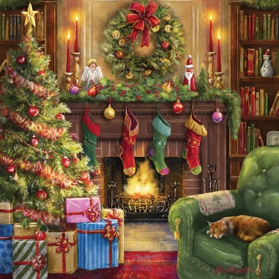 Bluebird 90540 - Christmas Evening - 1000 db-os puzzle