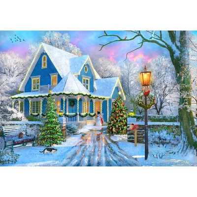 Bluebird 90330 - Christmas at Home - 1000 db-os puzzle