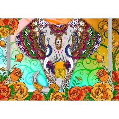 Bluebird 90333 - Colorful Elephant - 1000 db-os puzzle