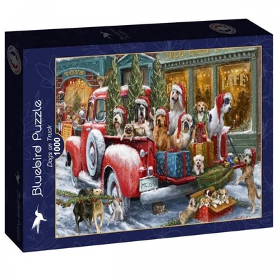 Bluebird 90523 -Dogs on Truck - 1000 db-os puzzle 