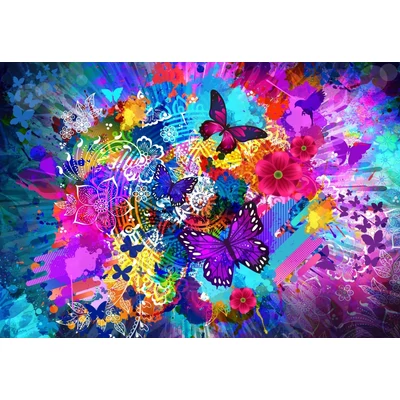 Bluebird 90328 - Flowers and Butterflies - 1000 db-os puzzle