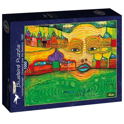 Bluebird 60257 - Hundertwasser - Irinaland over the Balkans, 1969 - 1000 db-os puzzle