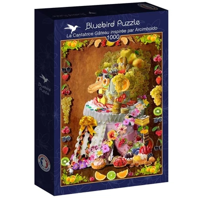 Bluebird 90384 - La Cantatrice Gâteau inspirée par Arcimboldo - 1000 db-os puzzle