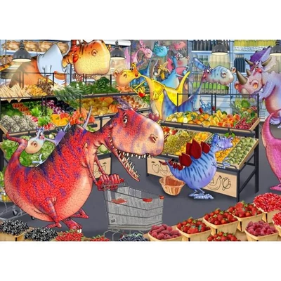 Bluebird 90471 -Shopping des Dinosaures - 1500 db-os puzzle