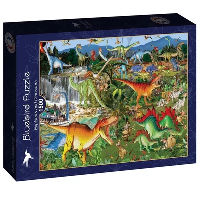 Bluebird 90322 - Explorers and Dinosaurs - 1500 db-os puzzle