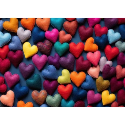 Bluebird 90546 - Coeurs Multicolores - 500 db-os puzzle