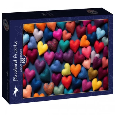 Bluebird 90546 - Coeurs Multicolores - 500 db-os puzzle